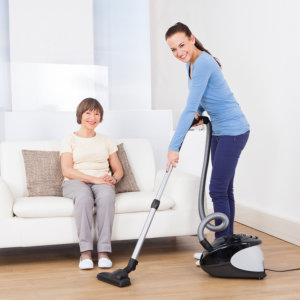 caregiver cleaning