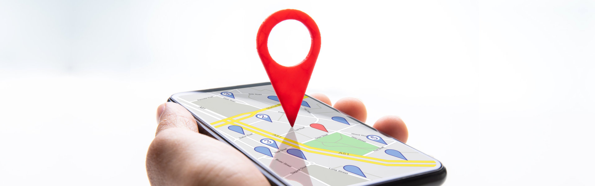 location pin on the cellphone map